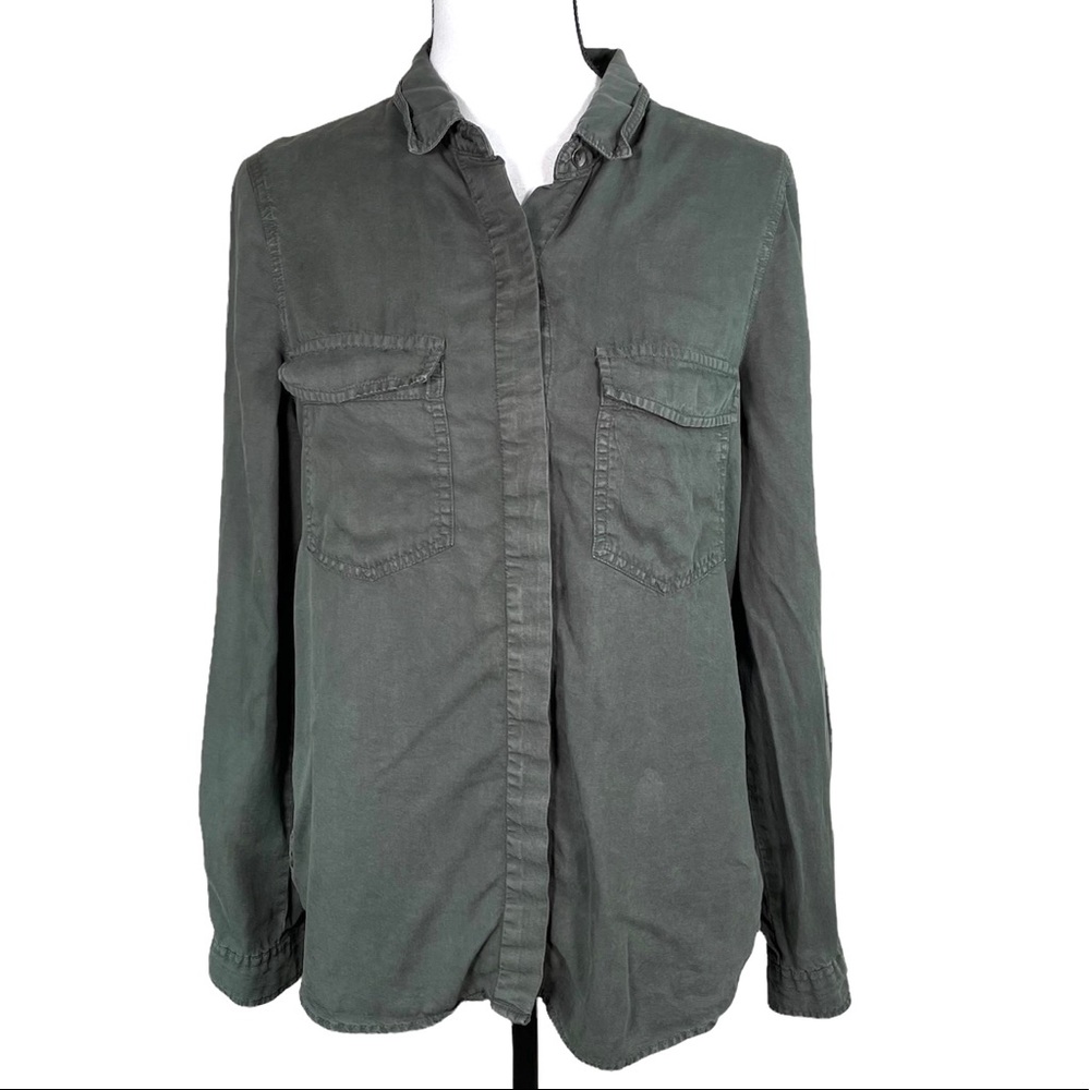 EST Ninety One Olive Tencel Button Down Shirt